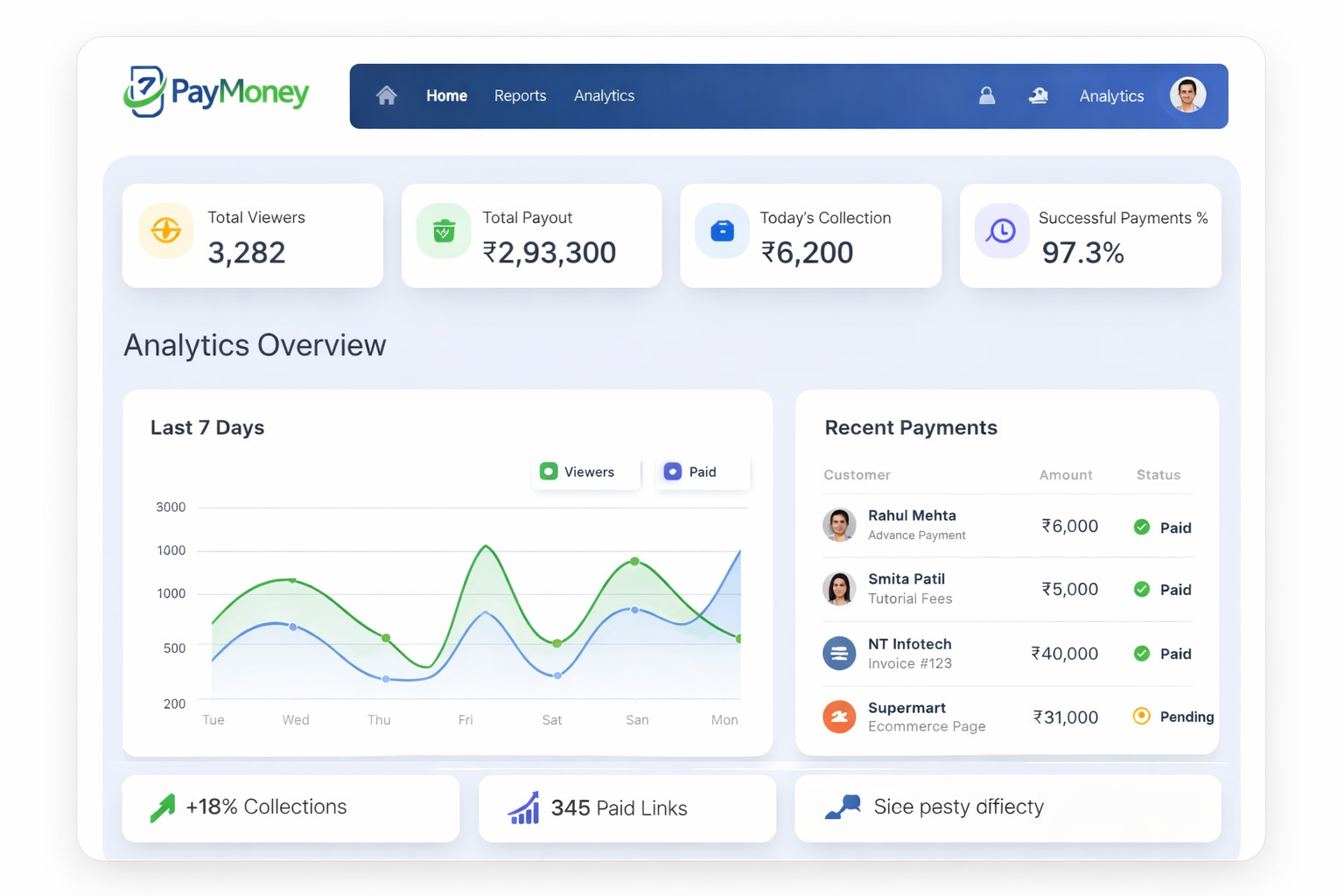 PayMoney Dashboard Preview